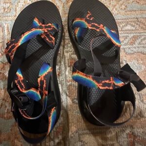 Chaco Sandals, Yellowstone pattern, adjustable straps.